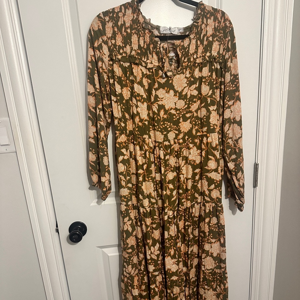 Petal + Pup Floral Green Dress